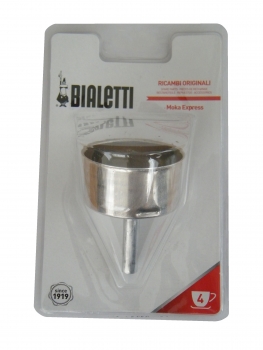 Bialetti Moka Express Trichter Filter, Aluminium, 4 Tassen, 0800104