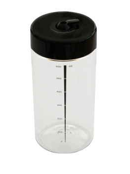 Xelsis Milchbehälter, rund, transparent / schwarz
